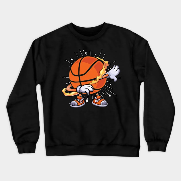 Funny Dabbing Basketball T-Shirt Basketball Player Gifts For Boys Girls Men And Women Crewneck Sweatshirt by paynegabriel